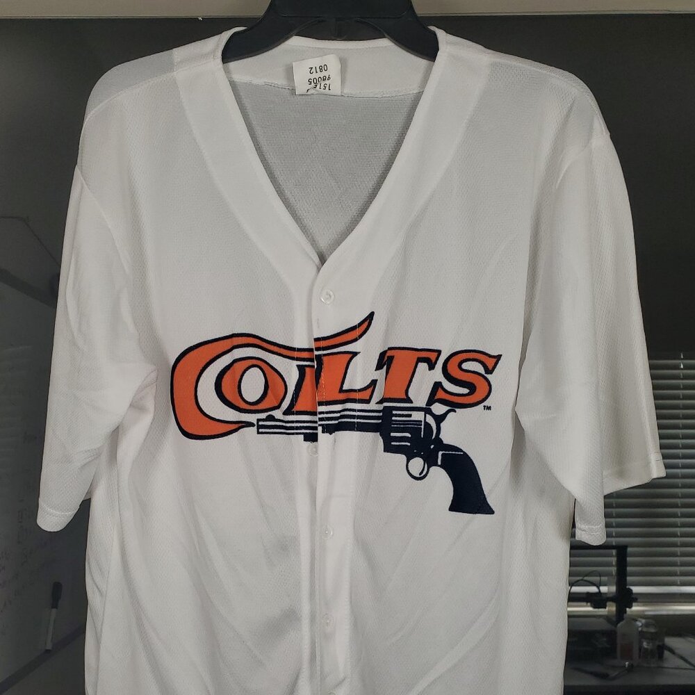COLTS 45 WHITE BASEBALL JERSEY  X-LARGE
